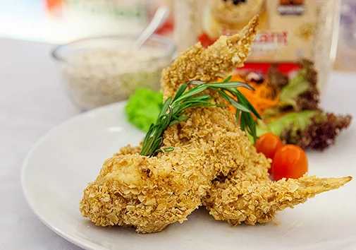 Coated Chicken Wings With Oats